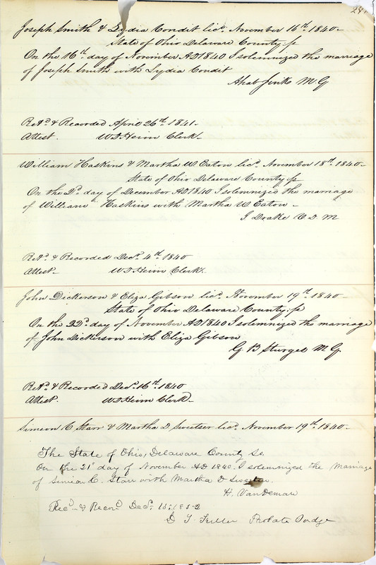 Marriage Records Vol.1 1835-1845 (p. 253)