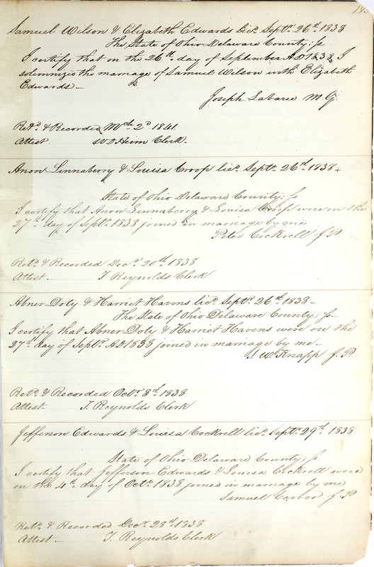 Marriage Records Vol.1 1835-1845 (p. 147)