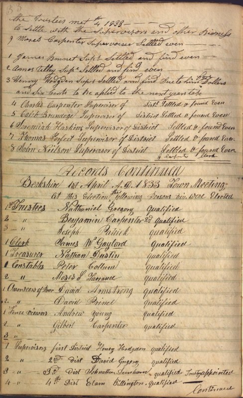 Record Book of Berkshire Township No. 2 1807-1843 (p. 46)