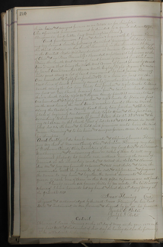 Delaware County Ohio Will Records Vol. 5 1869-1876 (p. 243)