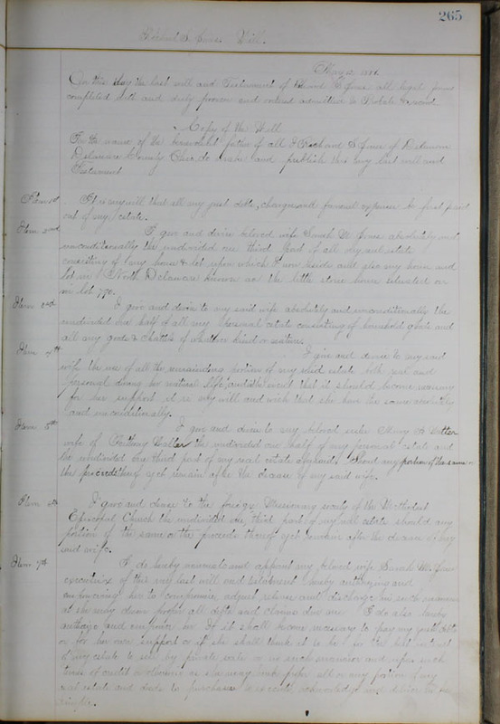 Delaware County Ohio Will Records Vol. 6 1876-1883 (p. 320)