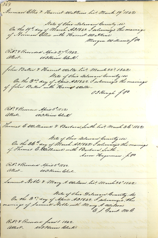 Marriage Records Vol.1 1835-1845 (p. 328)