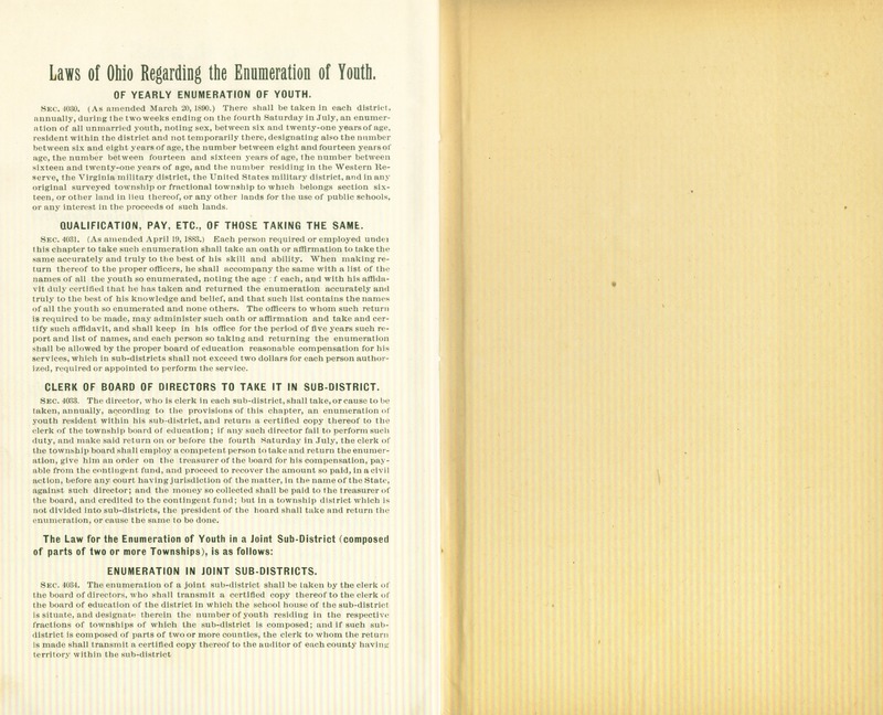 Harlem Township Enumeration of Youth Sub-District 6, July 29th, 1893 (p. 7)