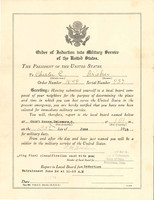 C.C. Bricker&#039;s Induction Paper to US Military Service